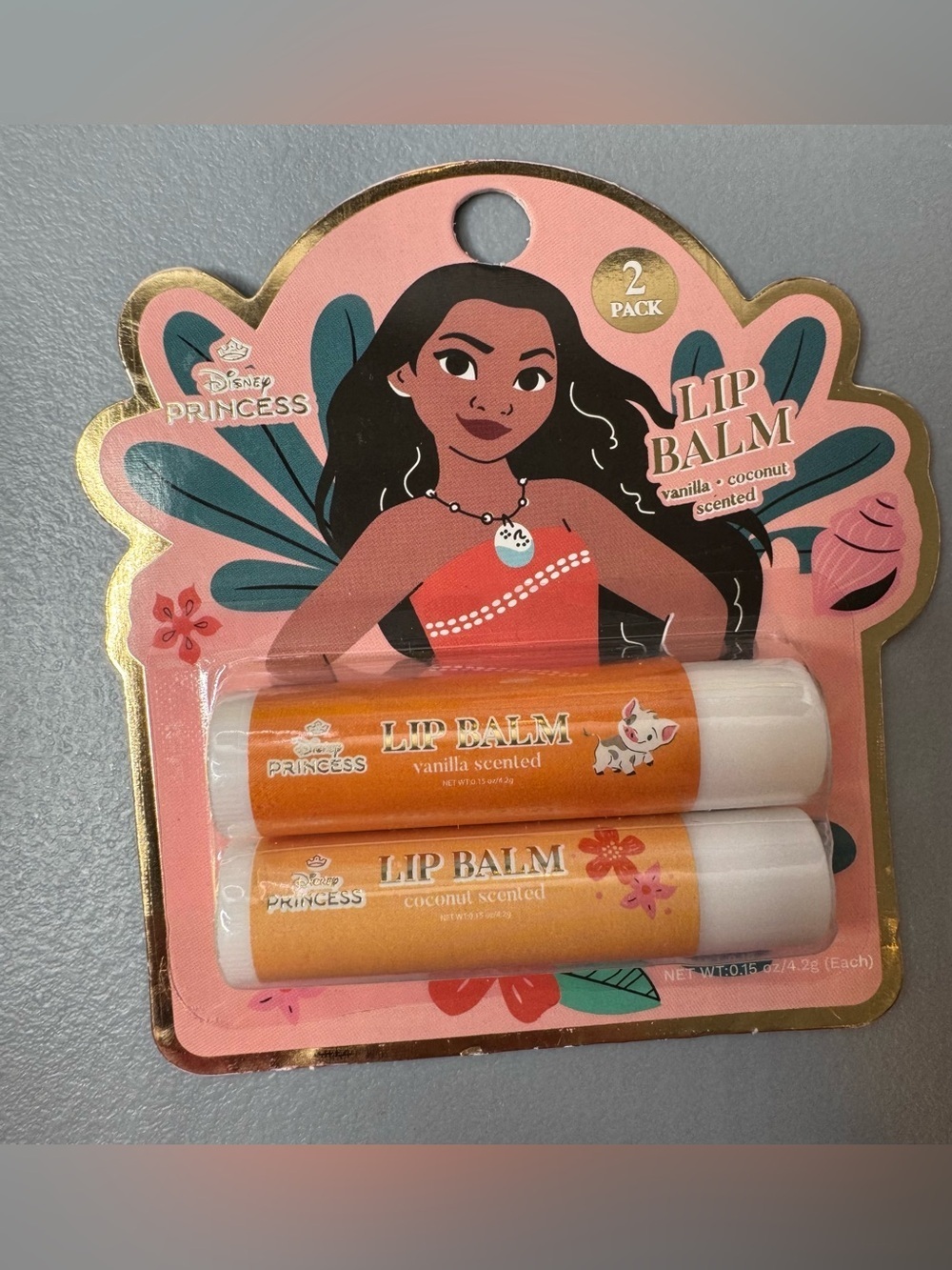 Disney Princess Moana Balm Duo 2-pack vanilla scented coconut scented summer